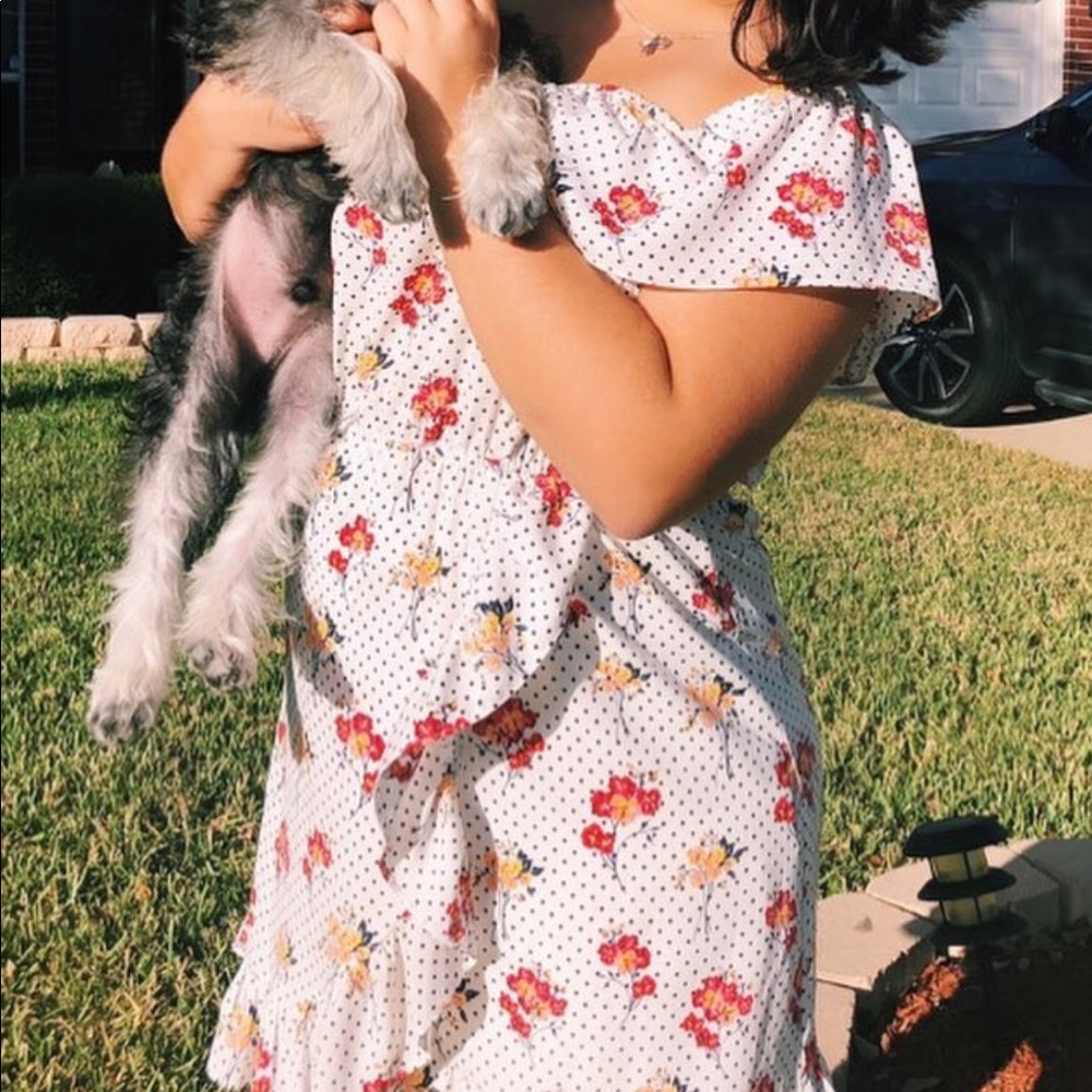 Off the shoulder ruffle dress
